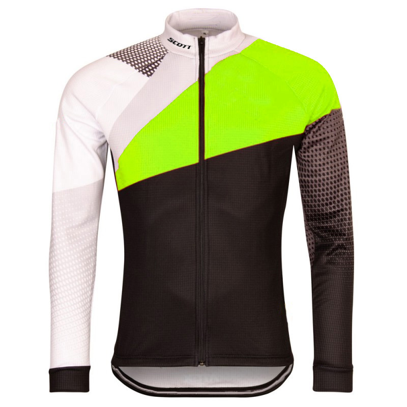 Cycling Gear Lycra - Pro cycling Jacket, Green Long Sleeve