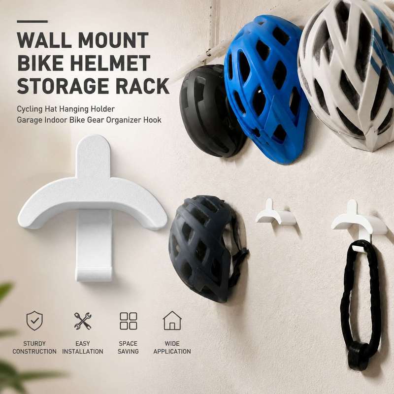 Cycling Gear Organiser - Wall Mount Bike Helmet Storage Rack