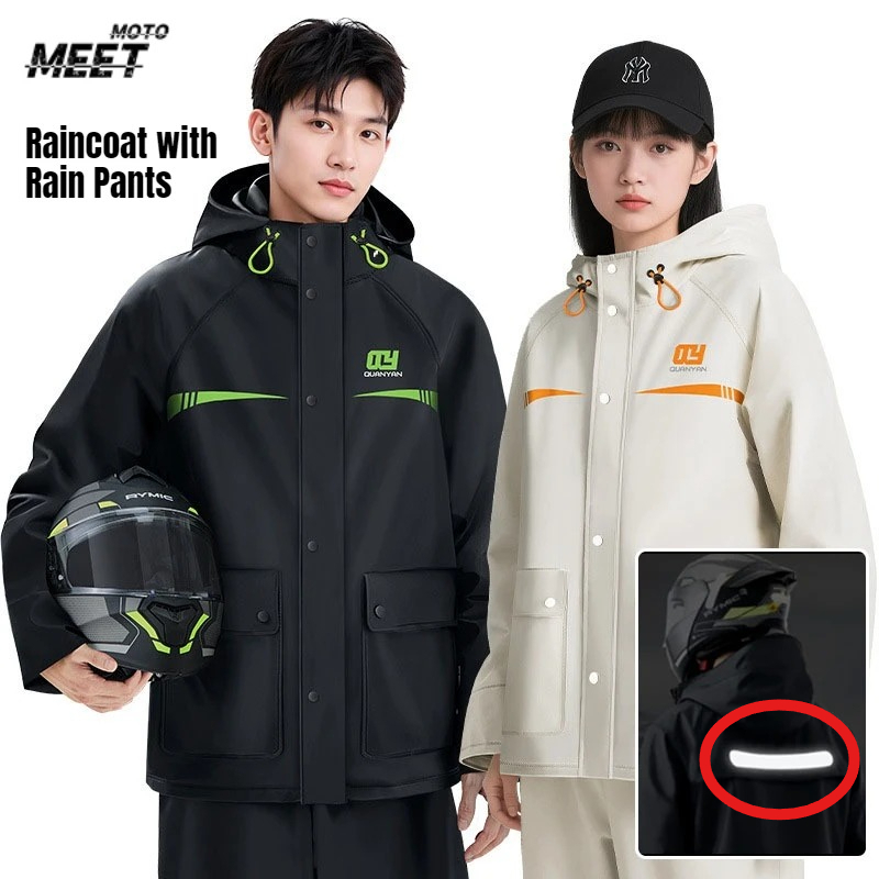 Cycling Gear Rain - HOT Waterproof Raincoat with Rain Pants