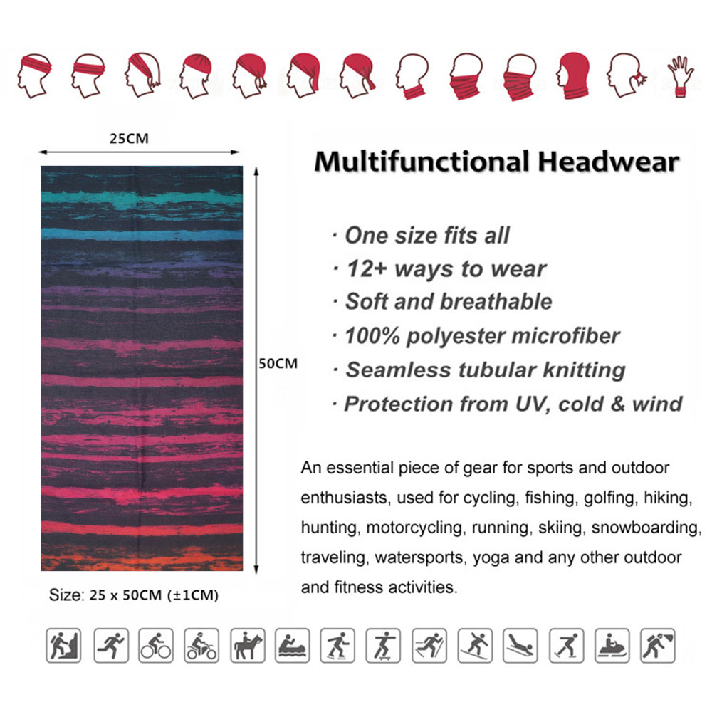 Tie-Dye Stripes Pattern Neckch - огляд і ціна Cycling Gear Women