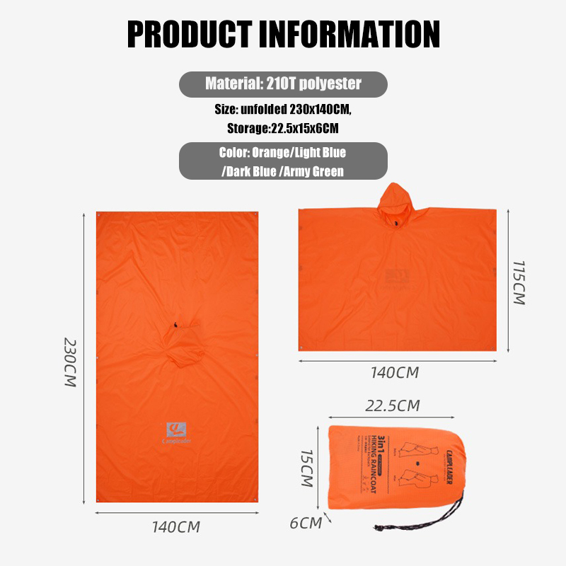 3-in-1 Lightweight Rain Poncho - огляд і ціна Cycling Gear Rain