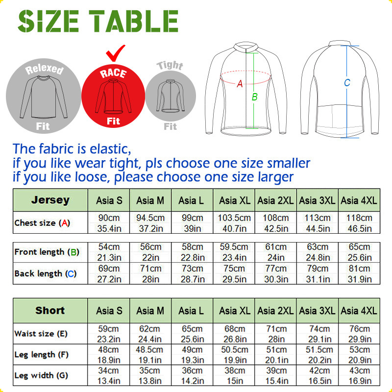 Pro cycling Jacket, Green Long - огляд і ціна Cycling Gear Lycra