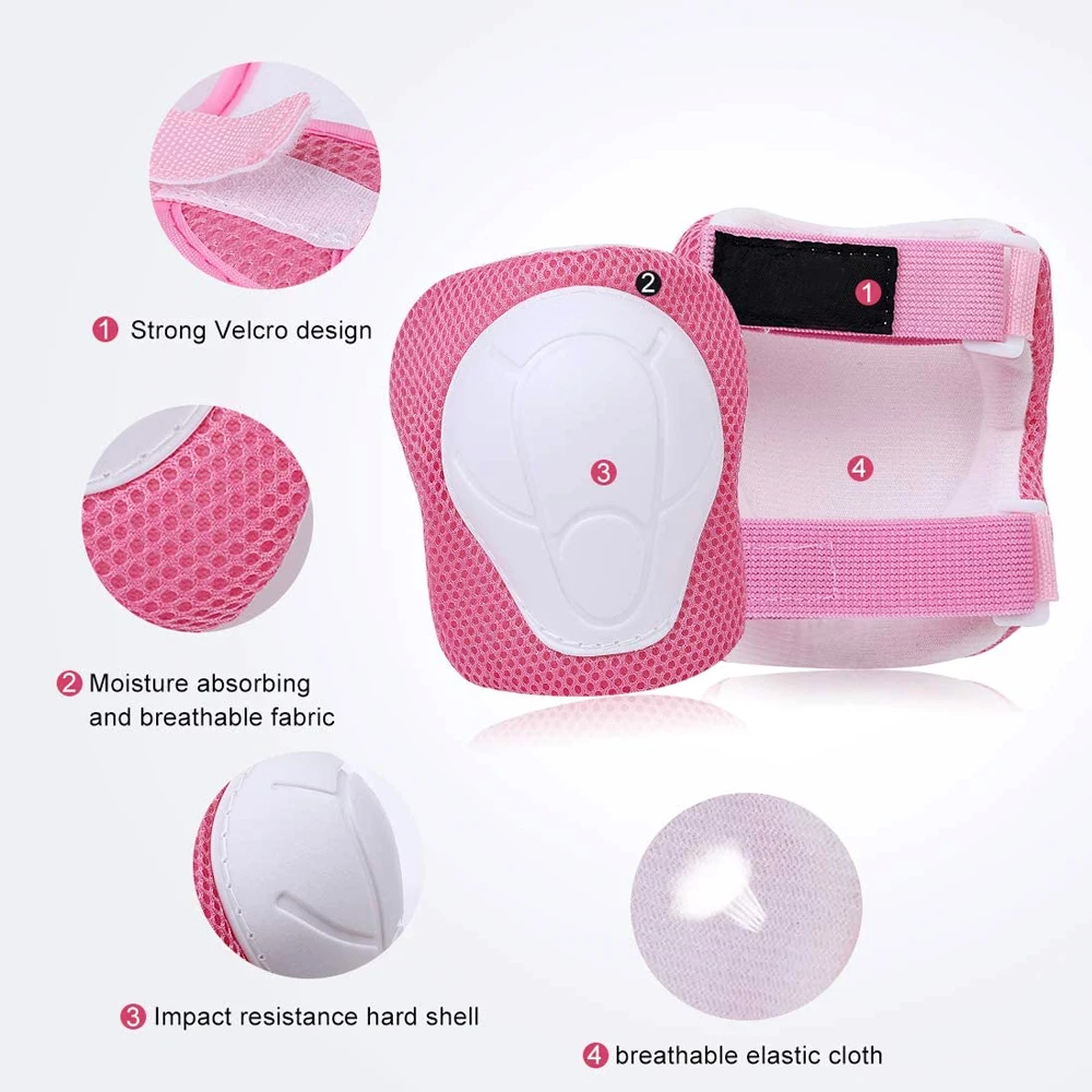 GOMOREON 6Pcs/Set Kids Knee Pa - огляд і ціна Cycling Gear Material