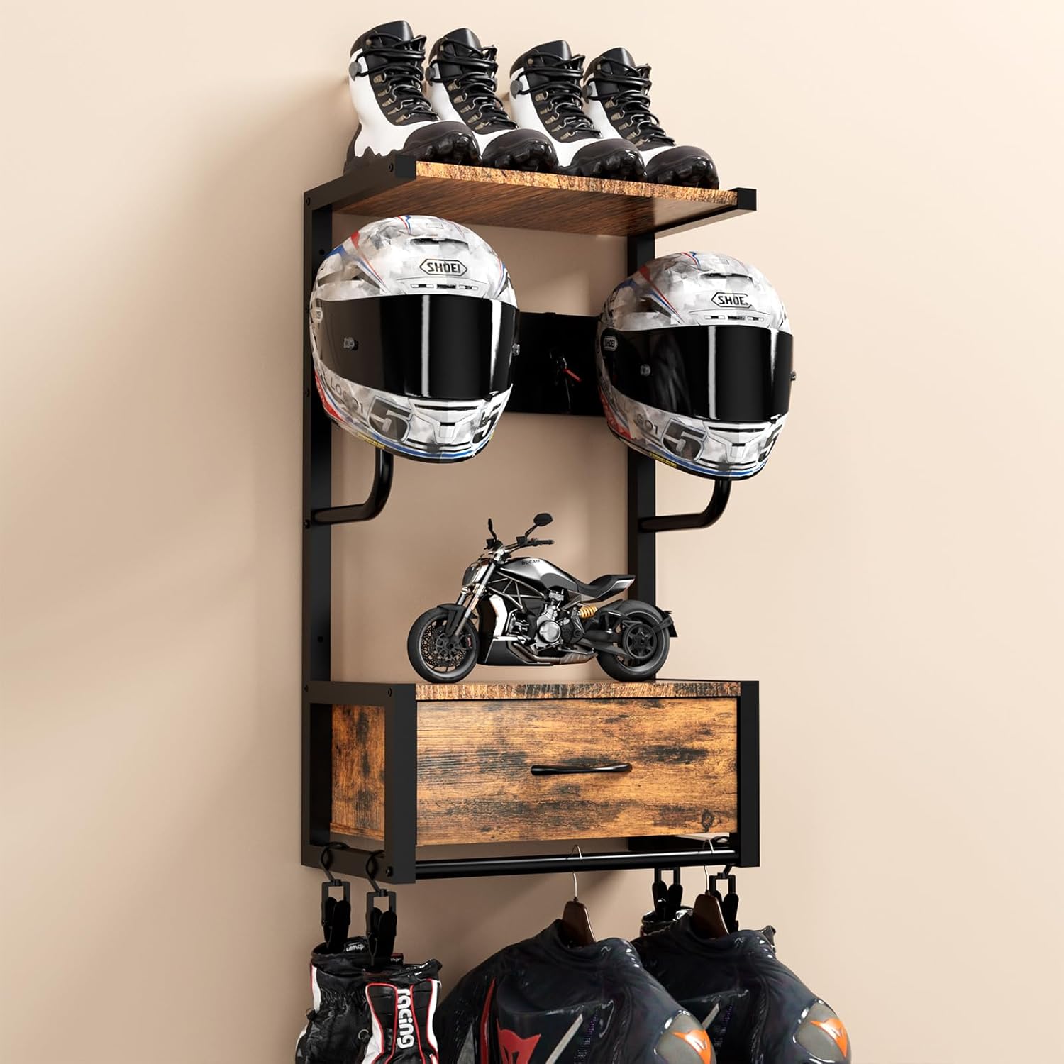 Motorcycle Helmet Holder, Wall - огляд і ціна Cycling Gear Organiser